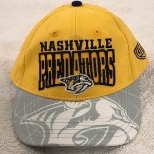 Old Time Hockey NHL Nashville Predators Adjustable SnapBack Yellow Black Cap